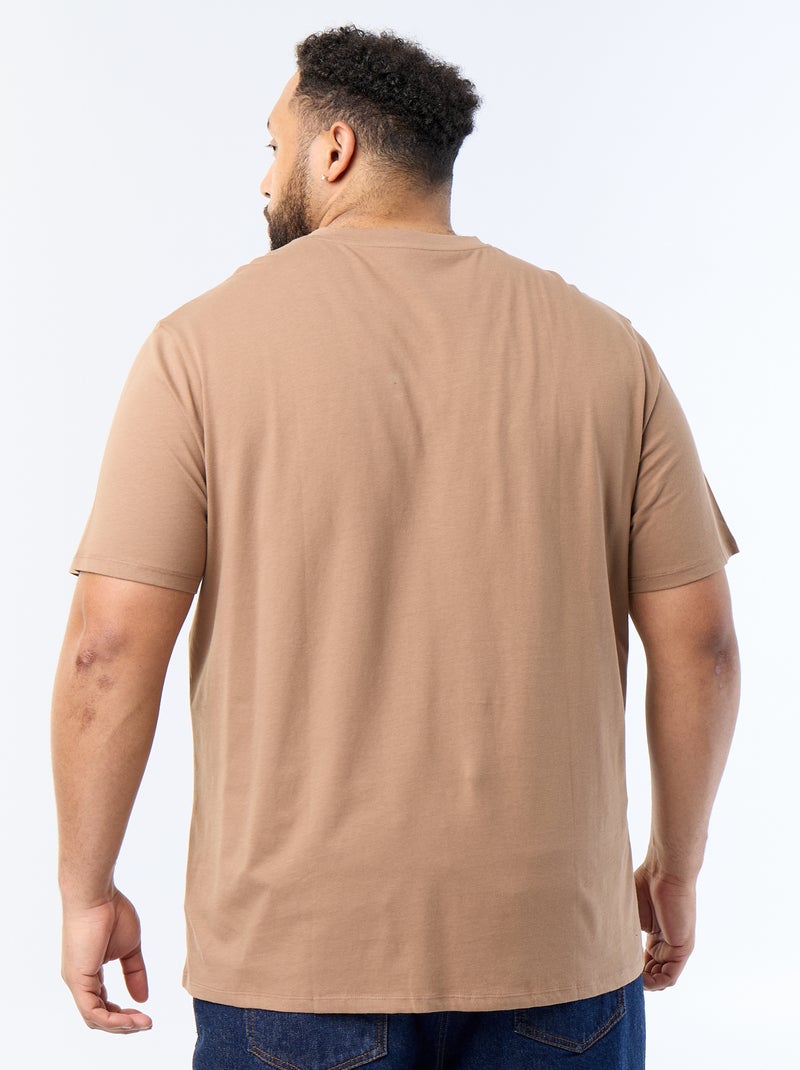 T-shirt in maglia jersey a maniche corte Marrone - Kiabi