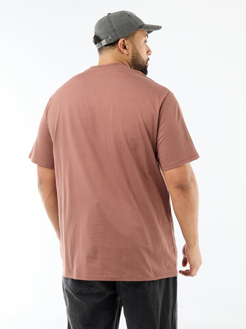 T-shirt in maglia jersey a maniche corte Marrone - Kiabi