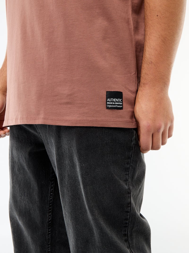 T-shirt in maglia jersey a maniche corte Marrone - Kiabi