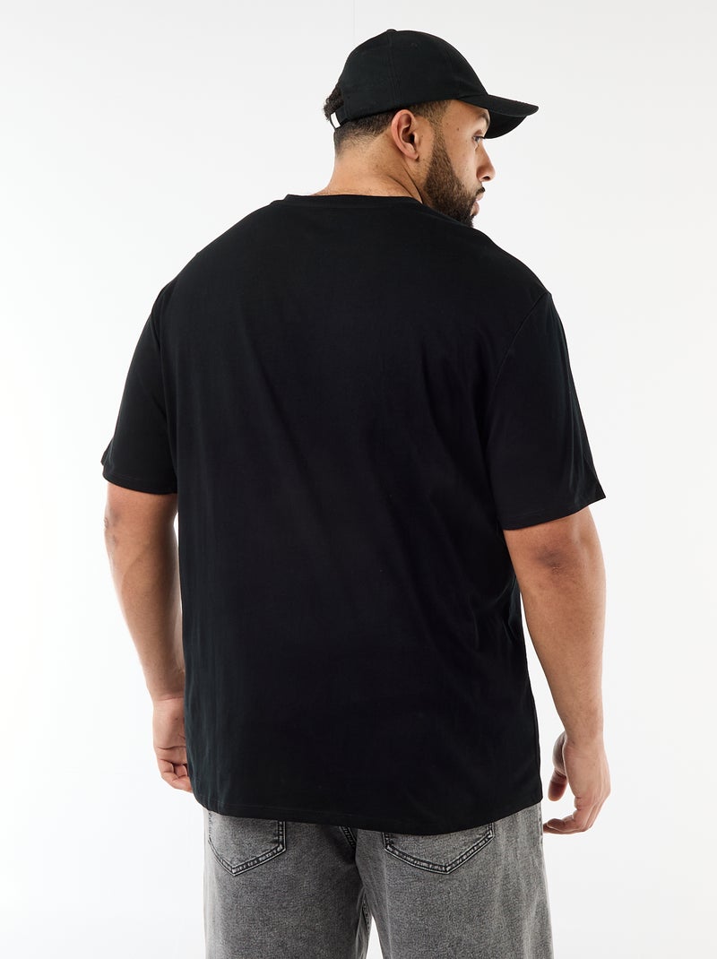 T-shirt in maglia jersey a maniche corte Nero - Kiabi