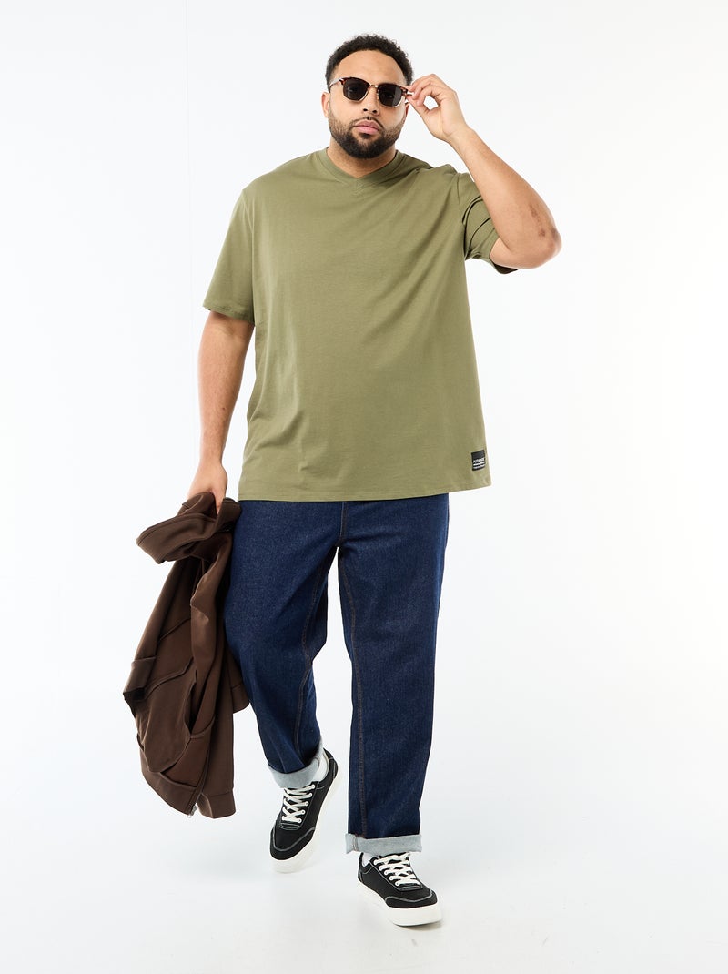 T-shirt in maglia jersey a maniche corte Verde - Kiabi