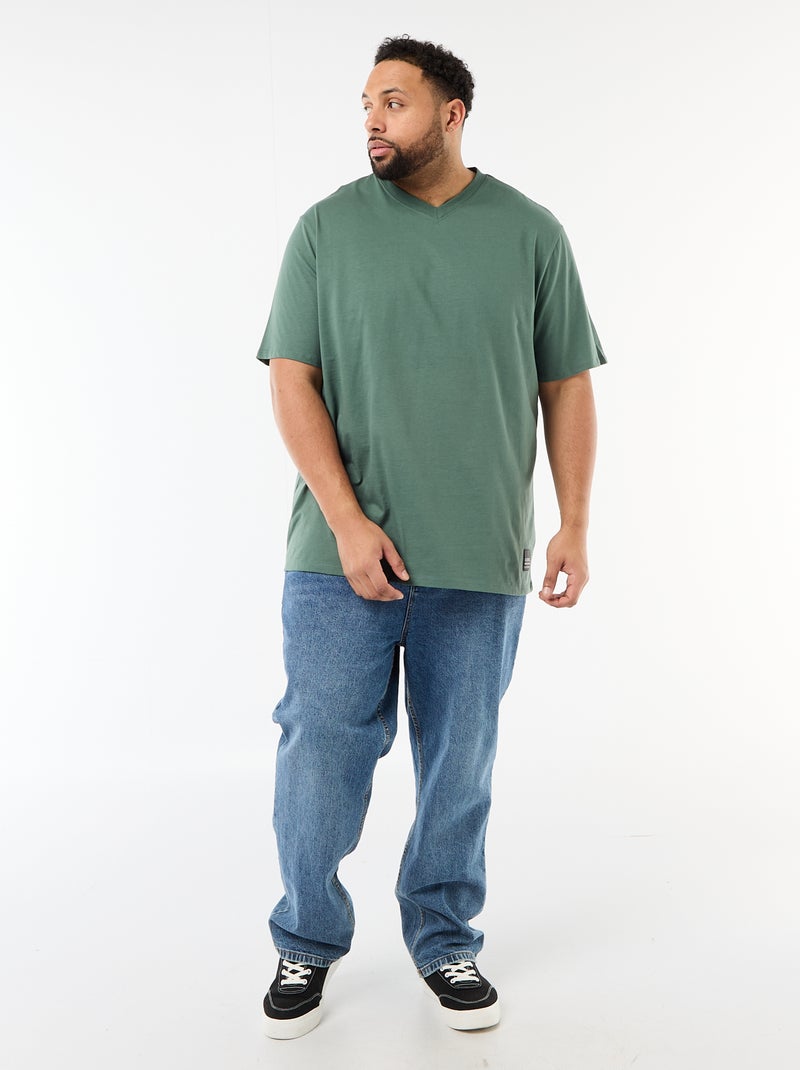 T-shirt in maglia jersey a maniche corte Verde - Kiabi