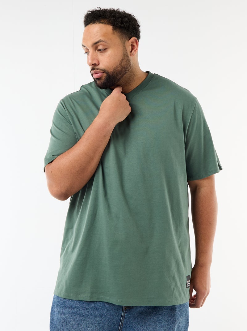 T-shirt in maglia jersey a maniche corte Verde - Kiabi