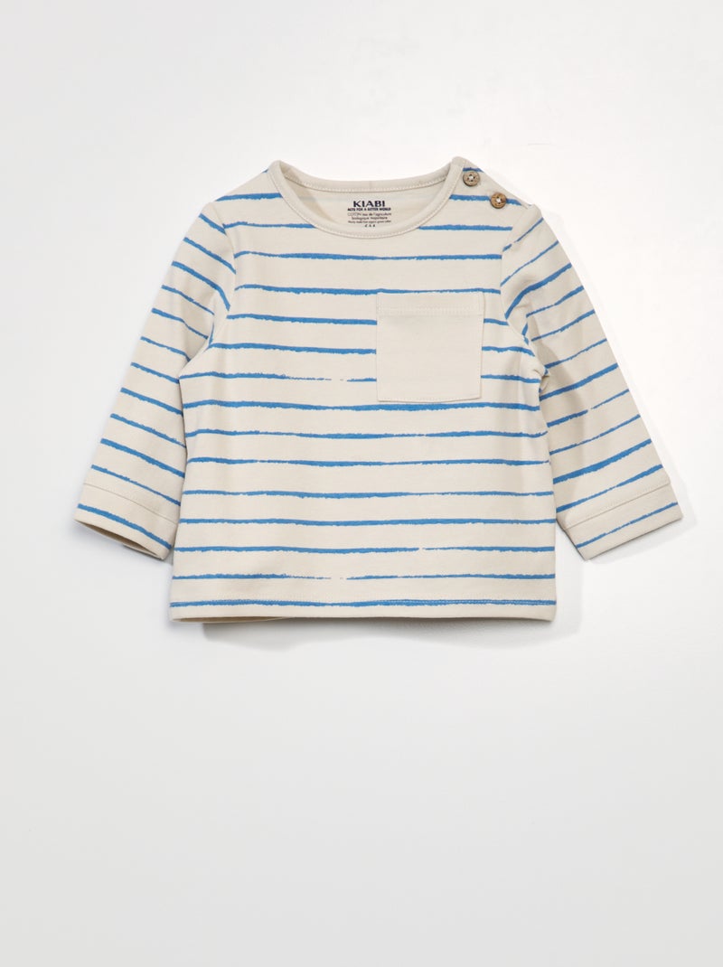T-shirt in maglia jersey BIANCO - Kiabi