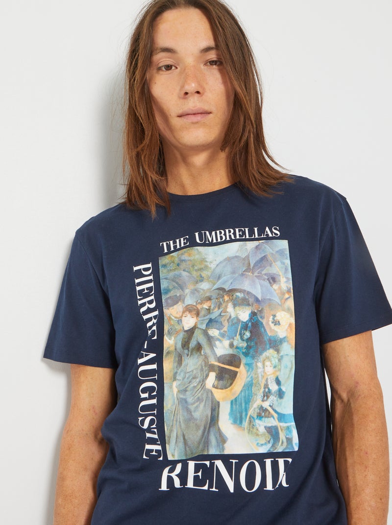 T-shirt in maglia jersey con stampa grafica BLU - Kiabi