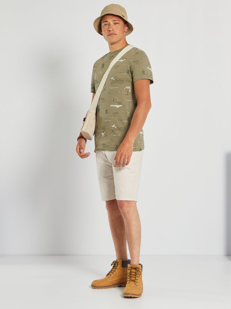 T-shirt in maglia jersey con stampa VERDE - Kiabi
