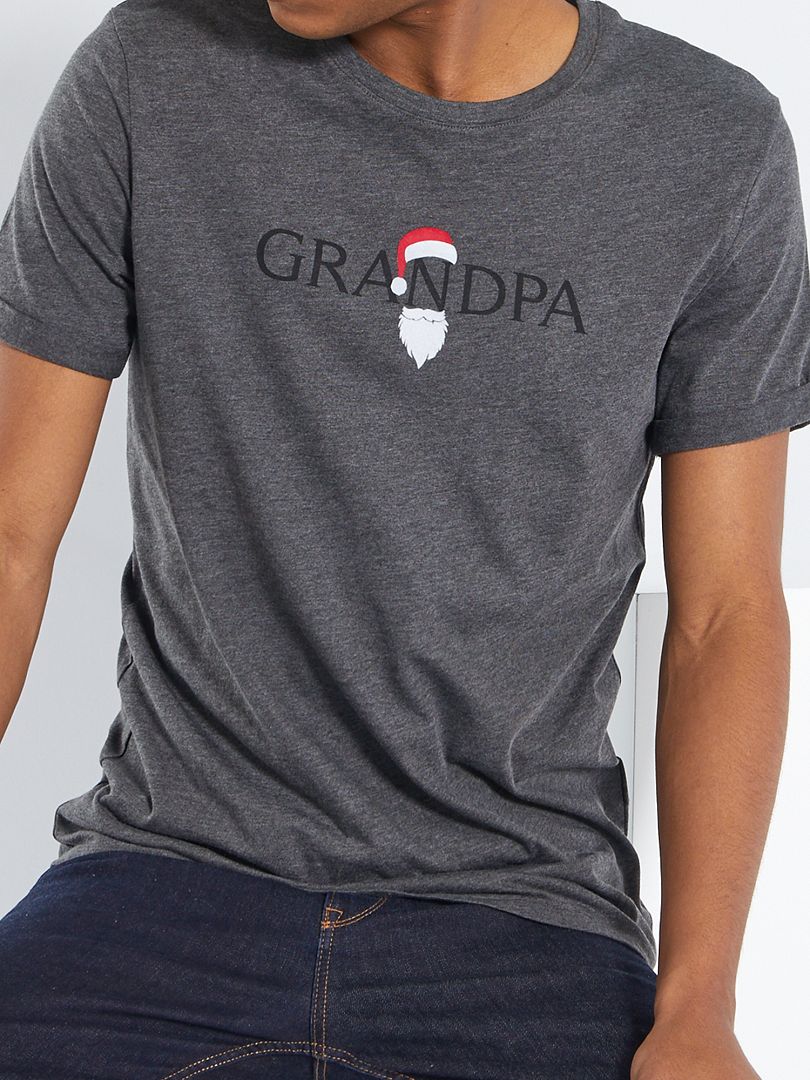 T-shirt in maglia jersey di 'Natale' GRIGIO - Kiabi