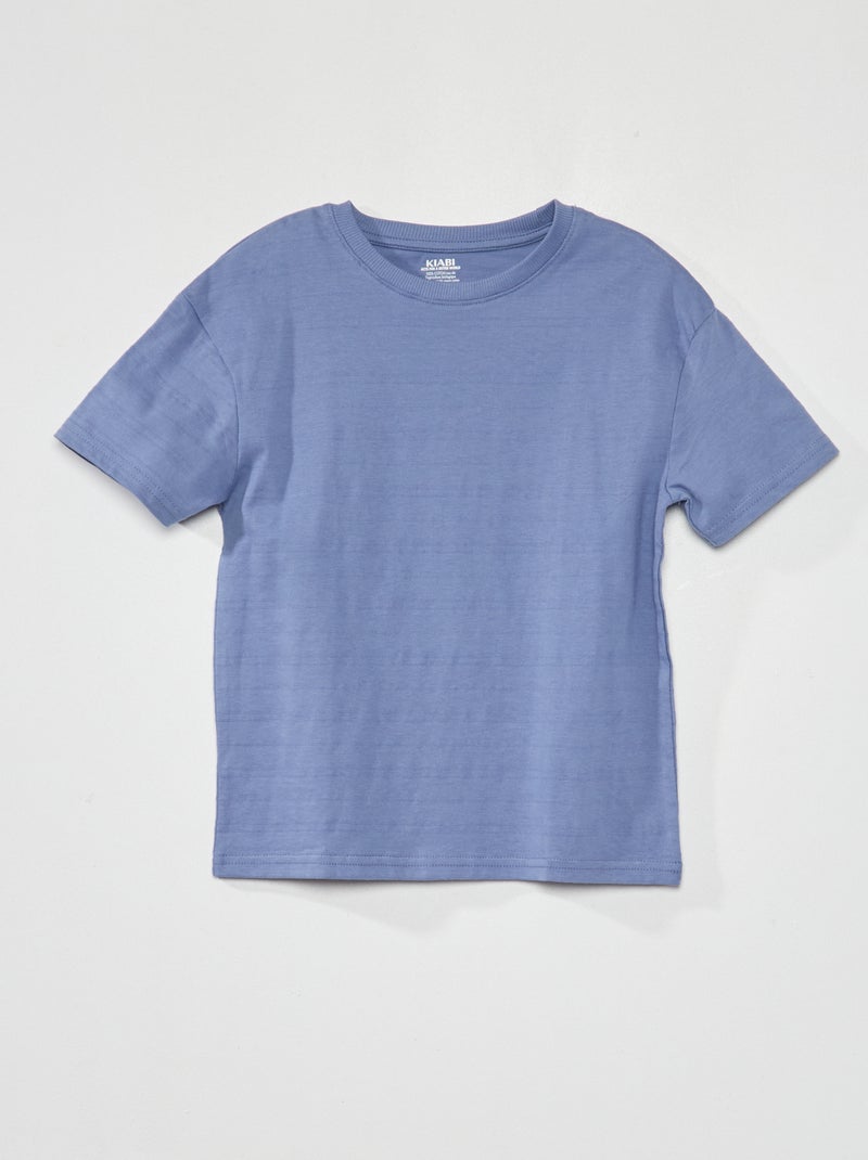 T-shirt in maglia jersey fantasia BLU - Kiabi