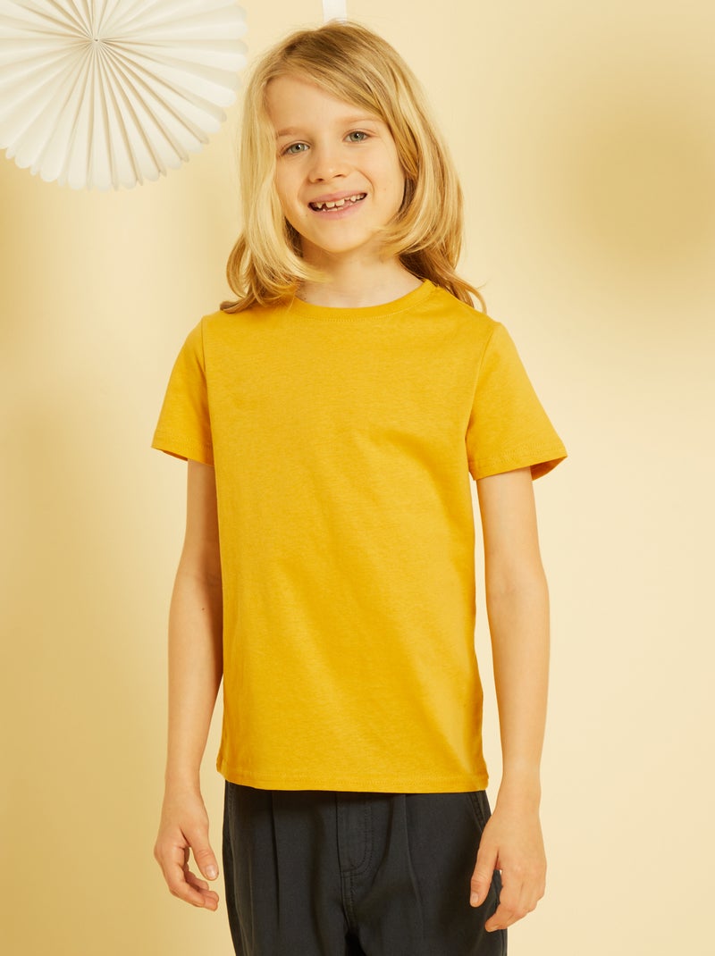 T-shirt in maglia jersey GIALLO - Kiabi