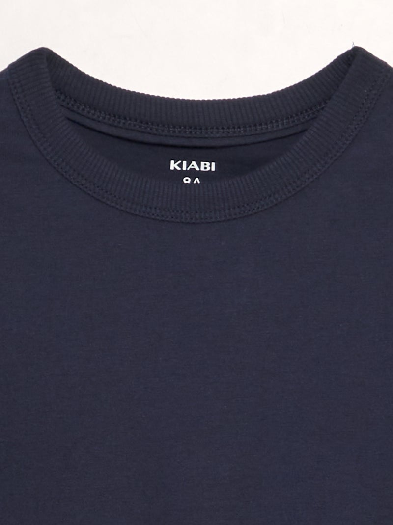 T-shirt in maglia jersey pesante - Tough Cotton BLU - Kiabi