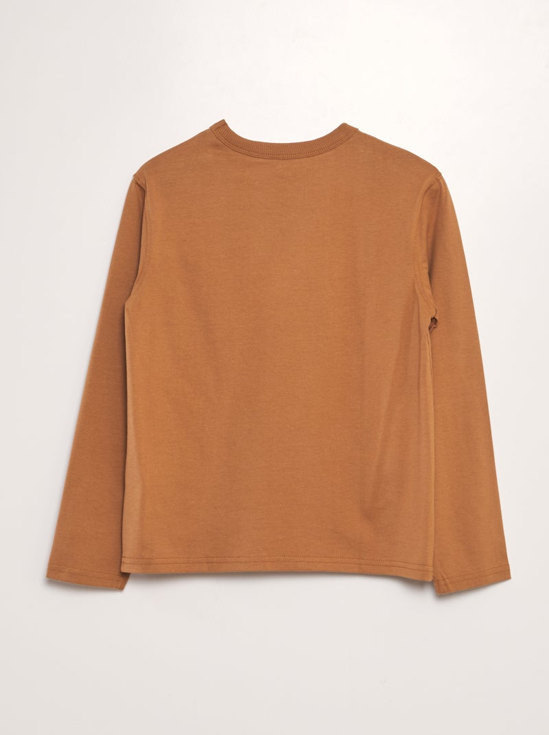 T-shirt in maglia jersey pesante - Tough Cotton MARRONE - Kiabi