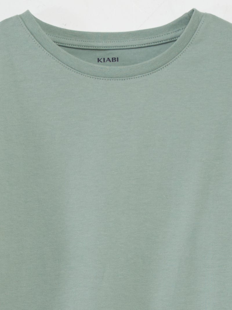 T-shirt in maglia jersey pesante - Tough Cotton VERDE - Kiabi