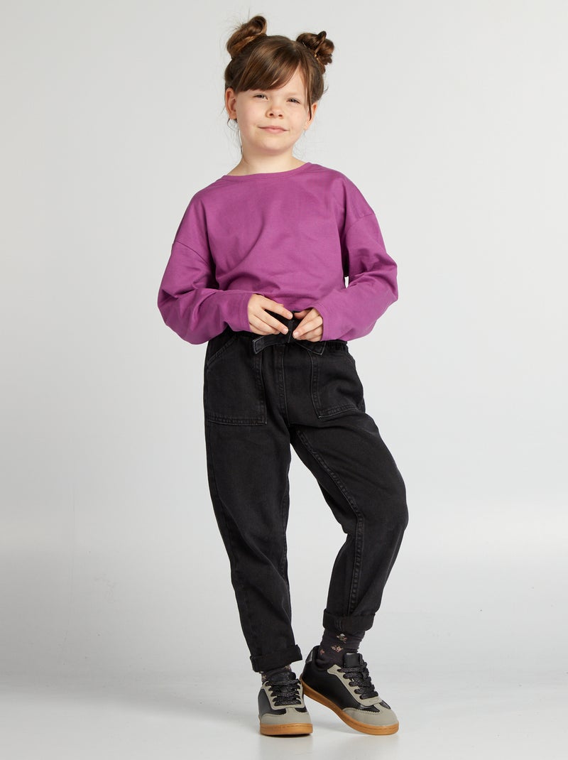 T-shirt in maglia jersey pesante - Tough Cotton VIOLA - Kiabi