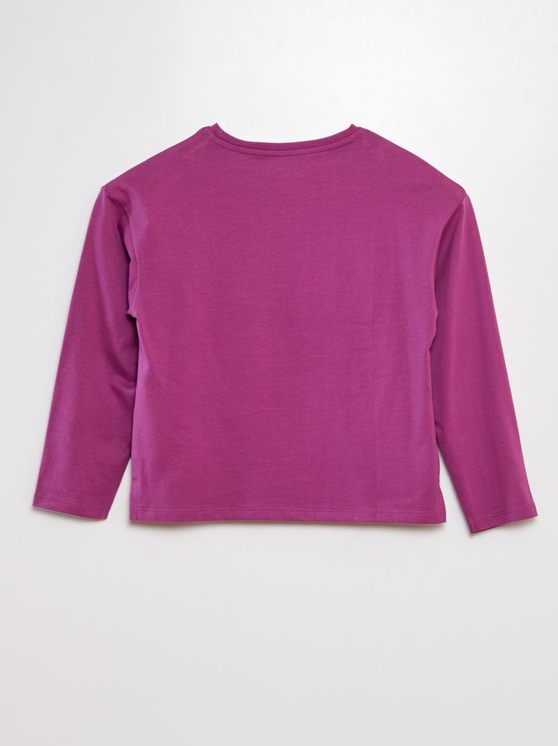 T-shirt in maglia jersey pesante - Tough Cotton VIOLA - Kiabi