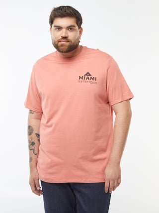T-shirt in maglia jersey stampata a maniche corte