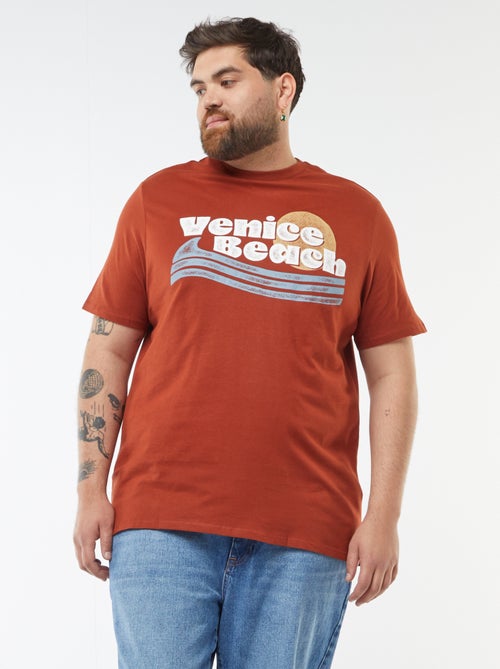 T-shirt in maglia jersey stampata a maniche corte - Kiabi