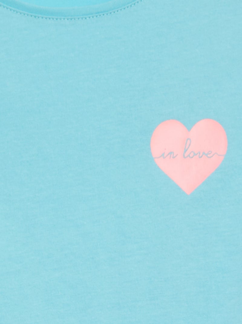 T-shirt in maglia jersey stampata BLU - Kiabi