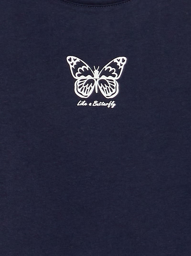 T-shirt in maglia jersey stampata BLU - Kiabi