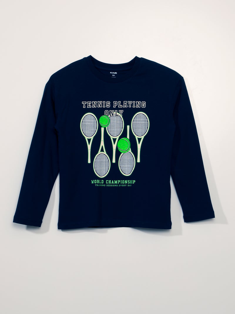 T-shirt in maglia jersey 'Tennis' BLU - Kiabi