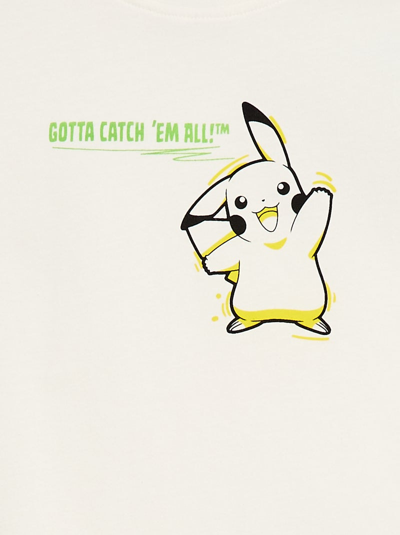 T-shirt in maglia leggera 'Pokémon' in cotone Bianco - Kiabi