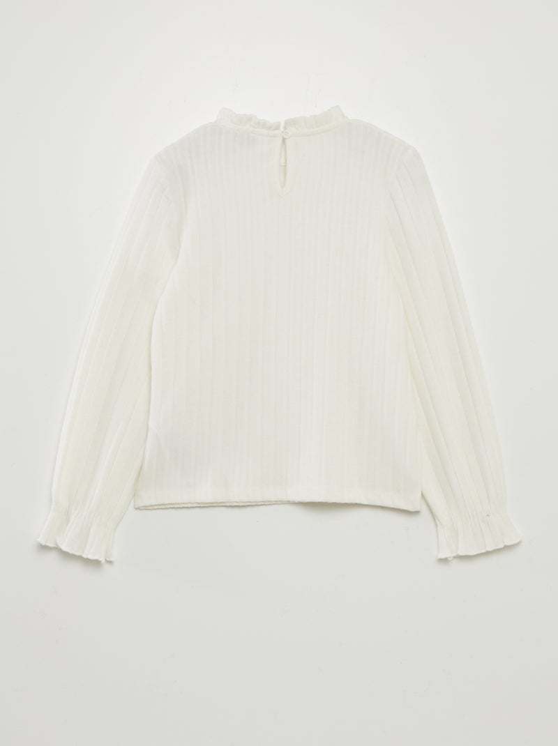 T-shirt in maglia morbida BIANCO - Kiabi