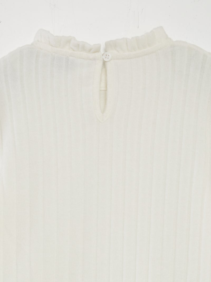 T-shirt in maglia morbida BIANCO - Kiabi