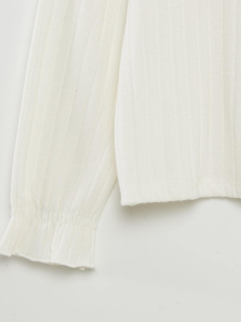 T-shirt in maglia morbida BIANCO - Kiabi