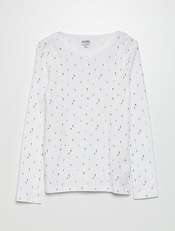 T-shirt in maglia operata - Confezione da 2