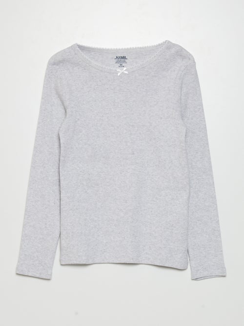 T-shirt in maglia operata - Confezione da 2 - Kiabi