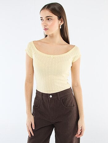 T-shirt in maglia operata