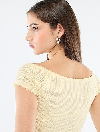 T-shirt in maglia operata