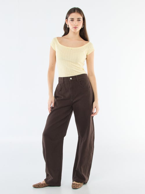 T-shirt in maglia operata - Kiabi