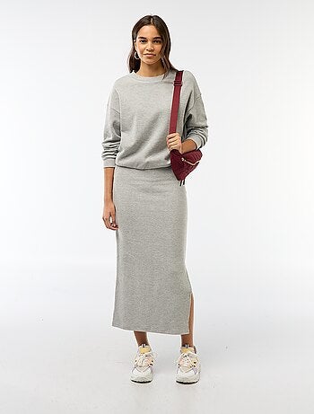 T-shirt in maglia peluche spessa