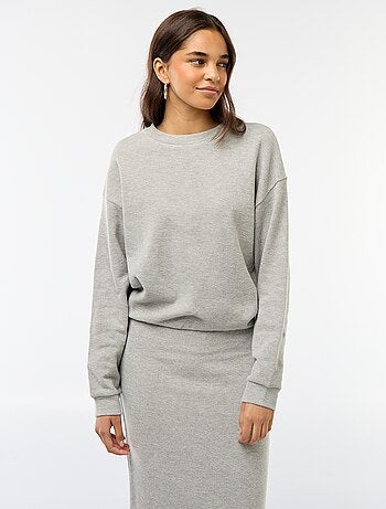 T-shirt in maglia peluche spessa