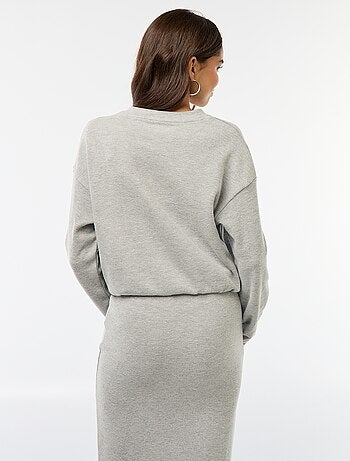 T-shirt in maglia peluche spessa