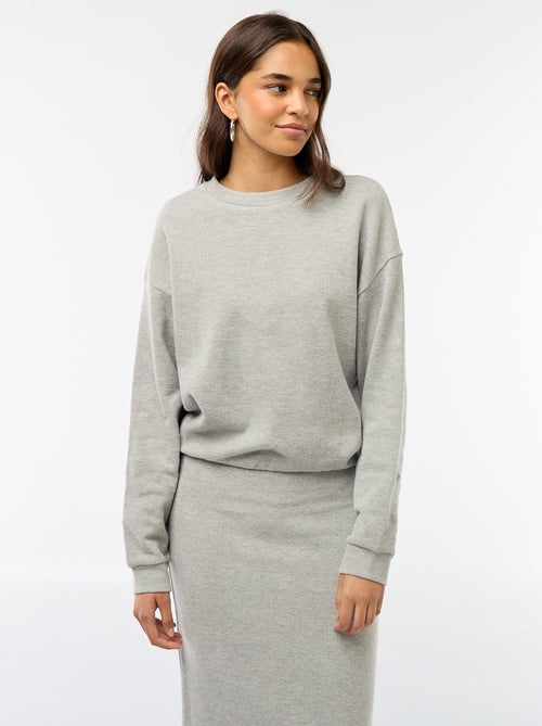 T-shirt in maglia peluche spessa - Kiabi