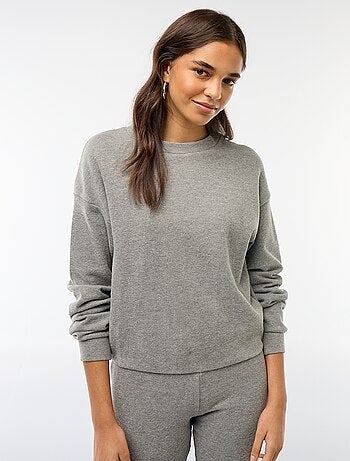 T-shirt in maglia peluche spessa