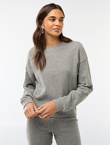T-shirt in maglia peluche spessa