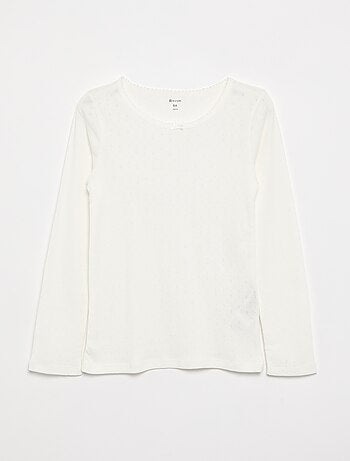 T-shirt in maglia operata - Confezione da 2