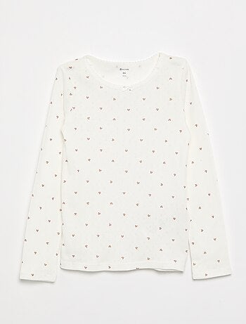 T-shirt in maglia operata - Confezione da 2
