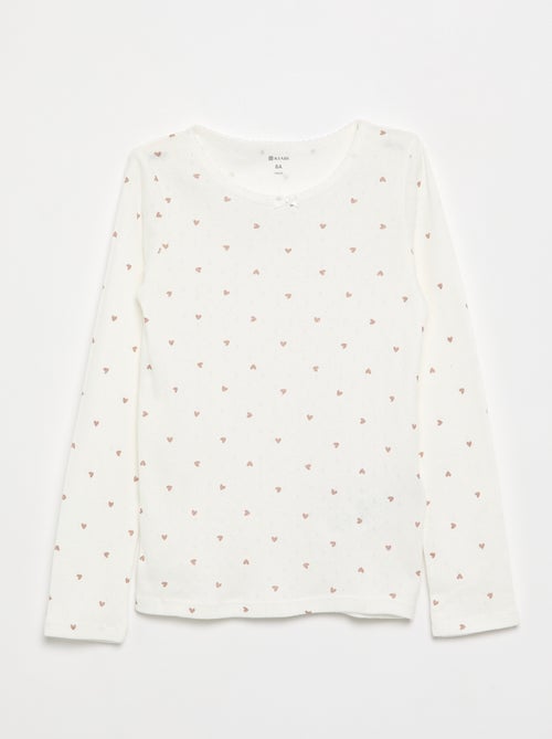 T-shirt in maglia pointelle - Confezione da 2 - Kiabi