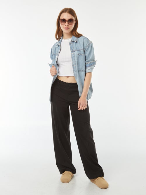 T-shirt in maglia pointelle e maniche corte - Kiabi