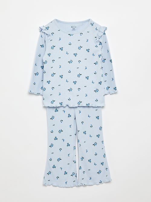 T-shirt in maglia pointelle + pantaloni - 2 pezzi - Kiabi T-shirt in maglia pointelle + pantaloni - 2 pezzi - Kiabi