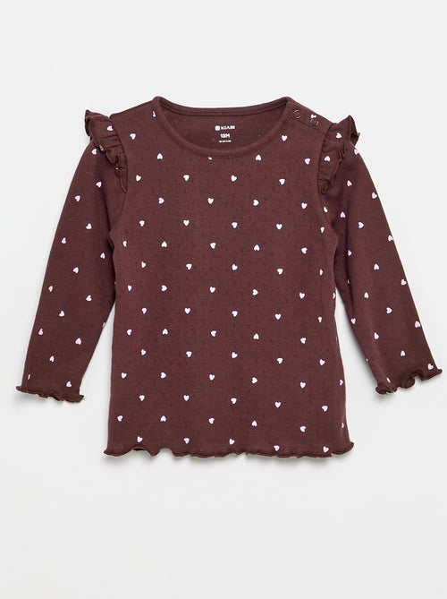 T-shirt in maglia pointelle + pantaloni - 2 pezzi - Kiabi T-shirt in maglia pointelle + pantaloni - 2 pezzi - Kiabi