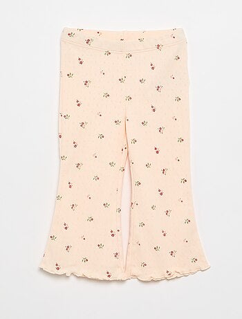 T-shirt in maglia pointelle + pantaloni - 2 pezzi