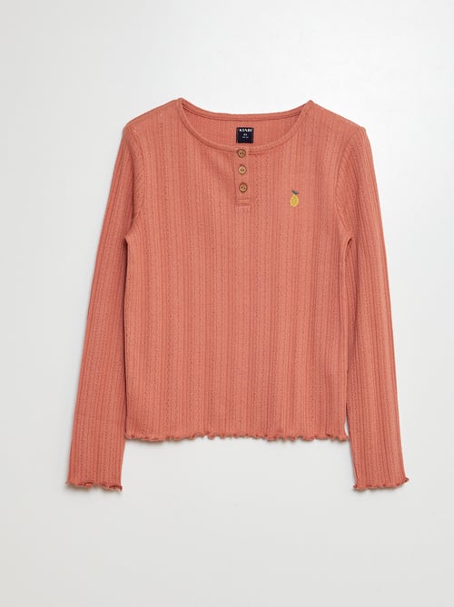 T-shirt in maglia pointelle - Kiabi