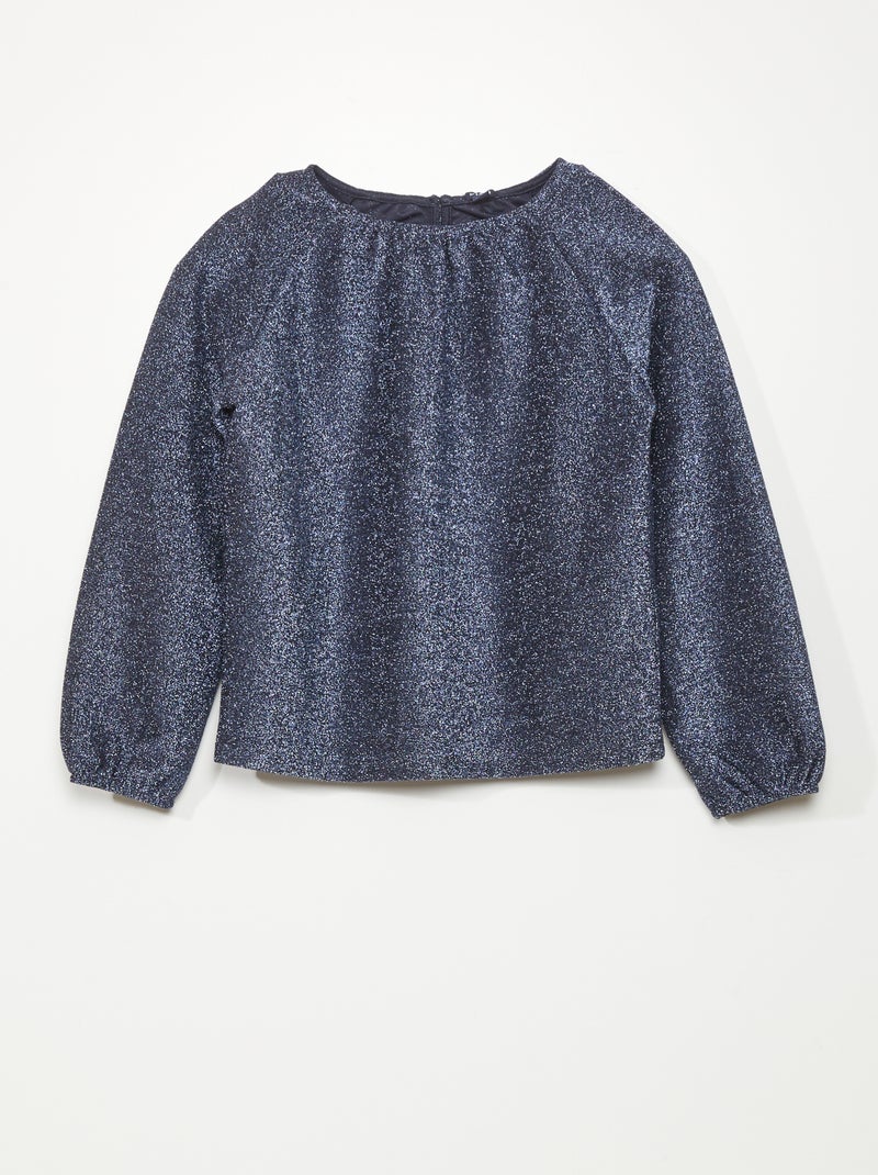 T-shirt in maglia soffice BLU - Kiabi