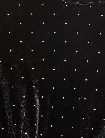 T-shirt in maglia soffice con strass