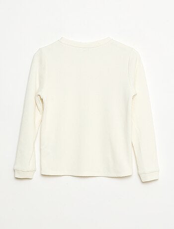 T-shirt in maglia soffice con taschino sul petto