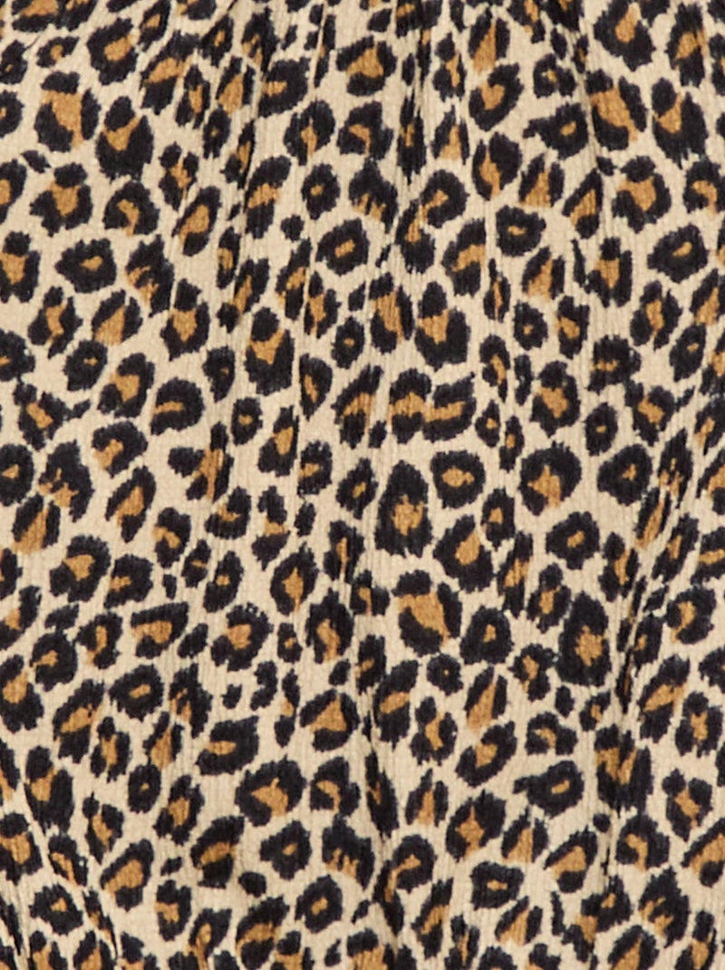 T-shirt in maglia stretch Marrone - Kiabi